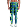 Emerald Green Polka Dot Men's Leggings-grizzshop