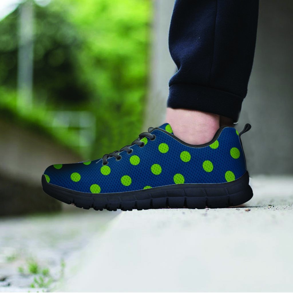 Emerald Green Polka Dot Men's Sneakers-grizzshop