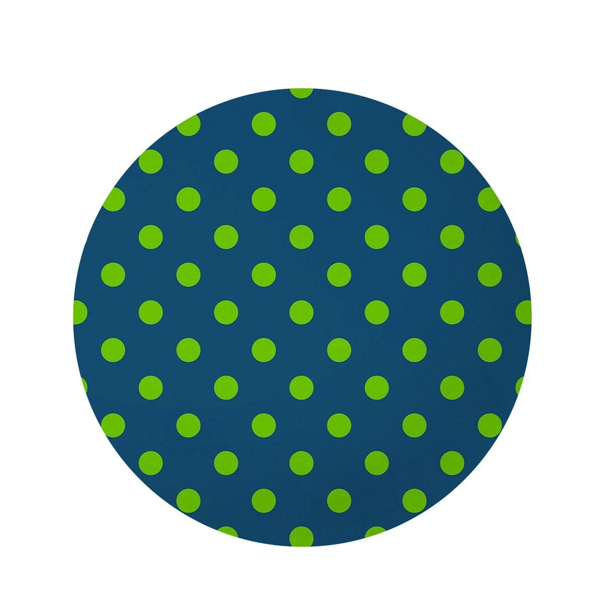 Emerald Green Polka Dot Round Rug-grizzshop