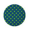 Emerald Green Polka Dot Round Rug-grizzshop