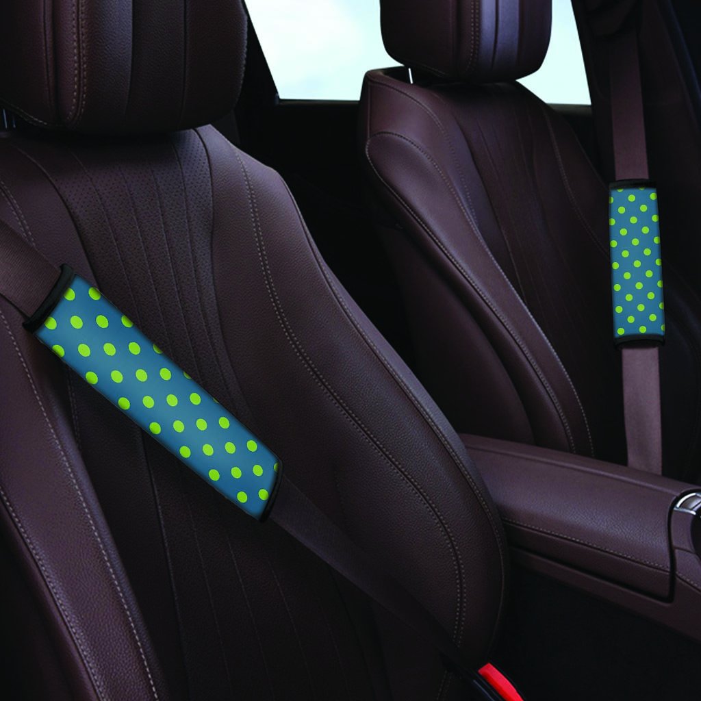 Emerald Green Polka Dot Seat Belt Cover-grizzshop