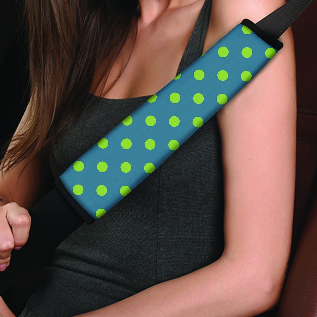 Emerald Green Polka Dot Seat Belt Cover-grizzshop