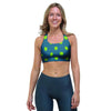 Emerald Green Polka Dot Sports Bra-grizzshop