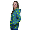 Emerald Green Polka Dot Women's Hoodie-grizzshop