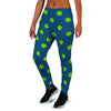 Emerald Green Polka Dot Women's Joggers-grizzshop