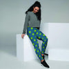 Emerald Green Polka Dot Women's Joggers-grizzshop