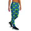 Emerald Green Polka Dot Women's Joggers-grizzshop