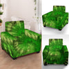 Emerald Green Tie Dye Armchair Cover-grizzshop