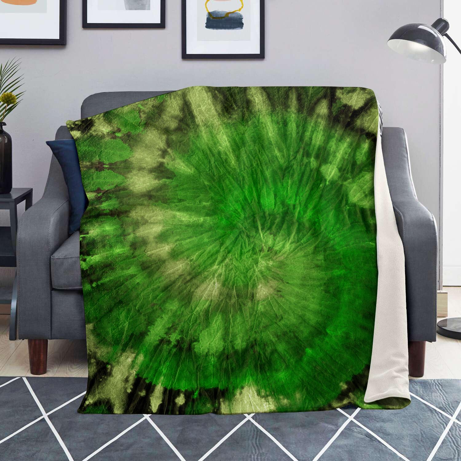 Emerald Green Tie Dye Blanket-grizzshop