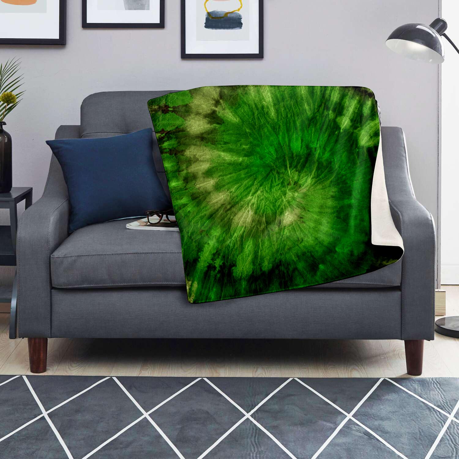 Emerald Green Tie Dye Blanket-grizzshop