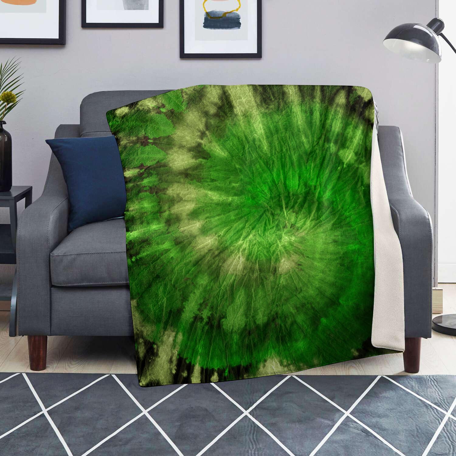 Emerald Green Tie Dye Blanket-grizzshop