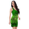 Emerald Green Tie Dye Bodycon Dress-grizzshop