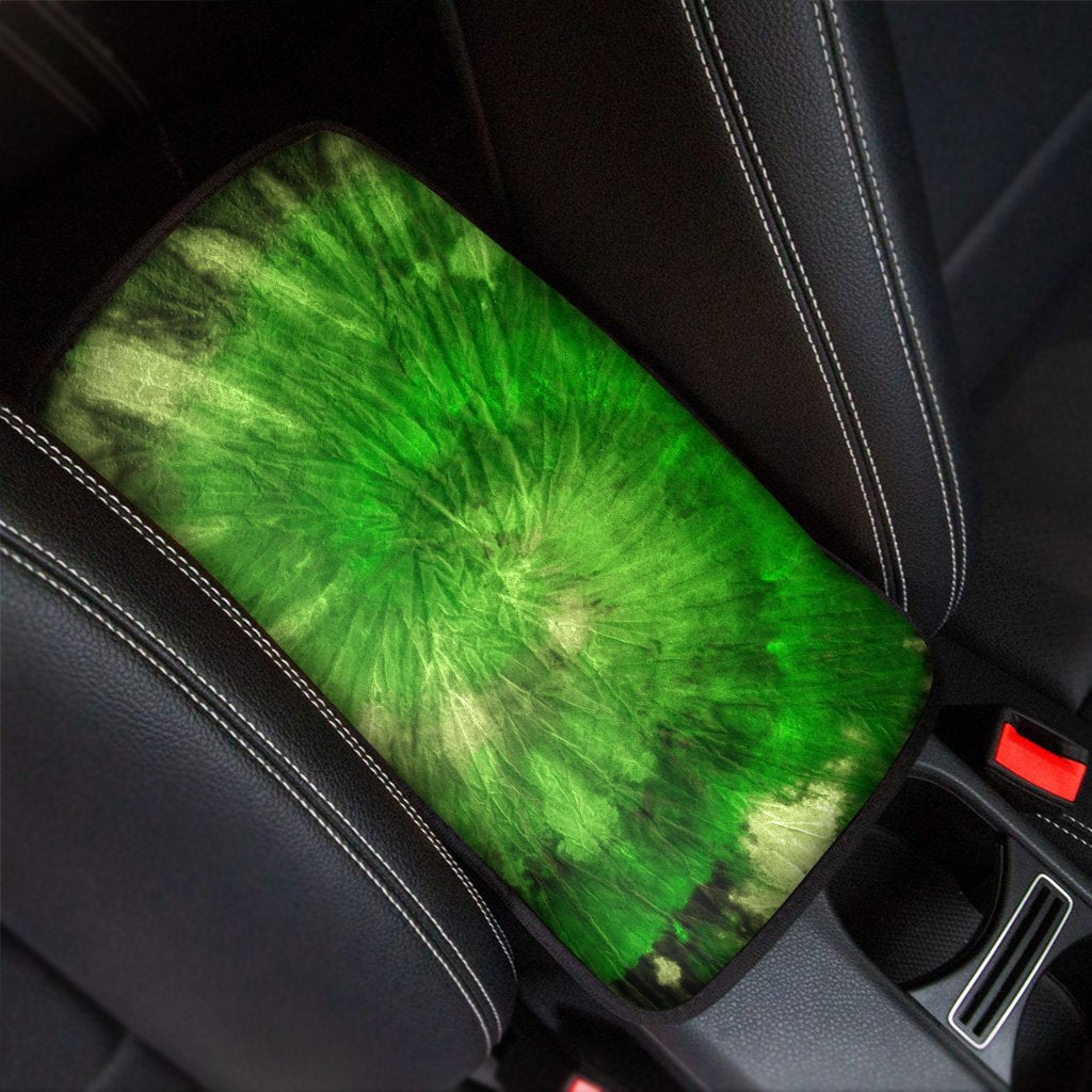 Emerald Green Tie Dye Car Console Cover-grizzshop