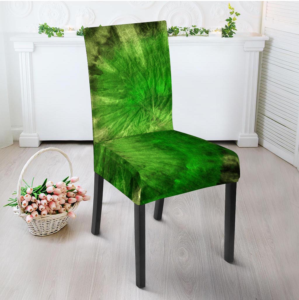 Emerald Green Tie Dye Chair Cover-grizzshop