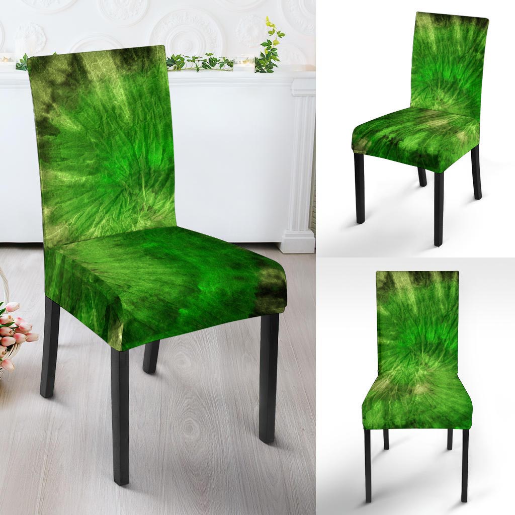 Emerald Green Tie Dye Chair Cover-grizzshop