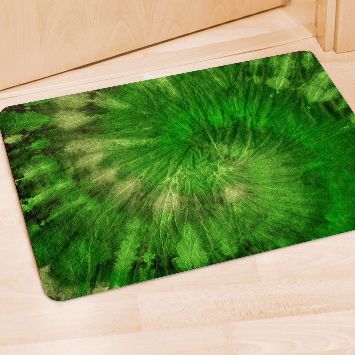 Emerald Green Tie Dye Door Mat-grizzshop