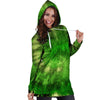 Emerald Green Tie Dye Hoodie Dress-grizzshop