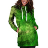 Emerald Green Tie Dye Hoodie Dress-grizzshop