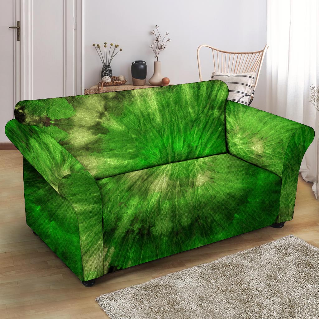 Emerald Green Tie Dye Loveseat Cover-grizzshop