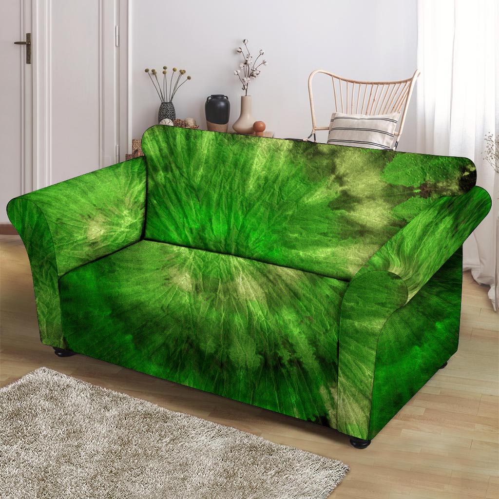 Emerald Green Tie Dye Loveseat Cover-grizzshop