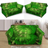 Emerald Green Tie Dye Loveseat Cover-grizzshop