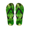 Emerald Green Tie Dye Men's Flip Flops-grizzshop