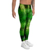 Emerald Green Tie Dye Men's Leggings-grizzshop