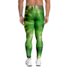 Emerald Green Tie Dye Men's Leggings-grizzshop