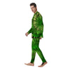 Emerald Green Tie Dye Men's Pajamas-grizzshop