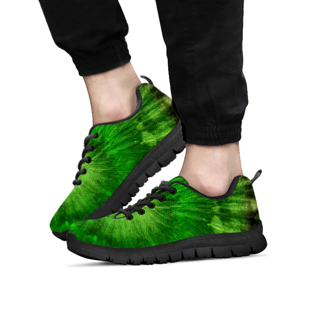 Emerald Green Tie Dye Men's Sneakers-grizzshop