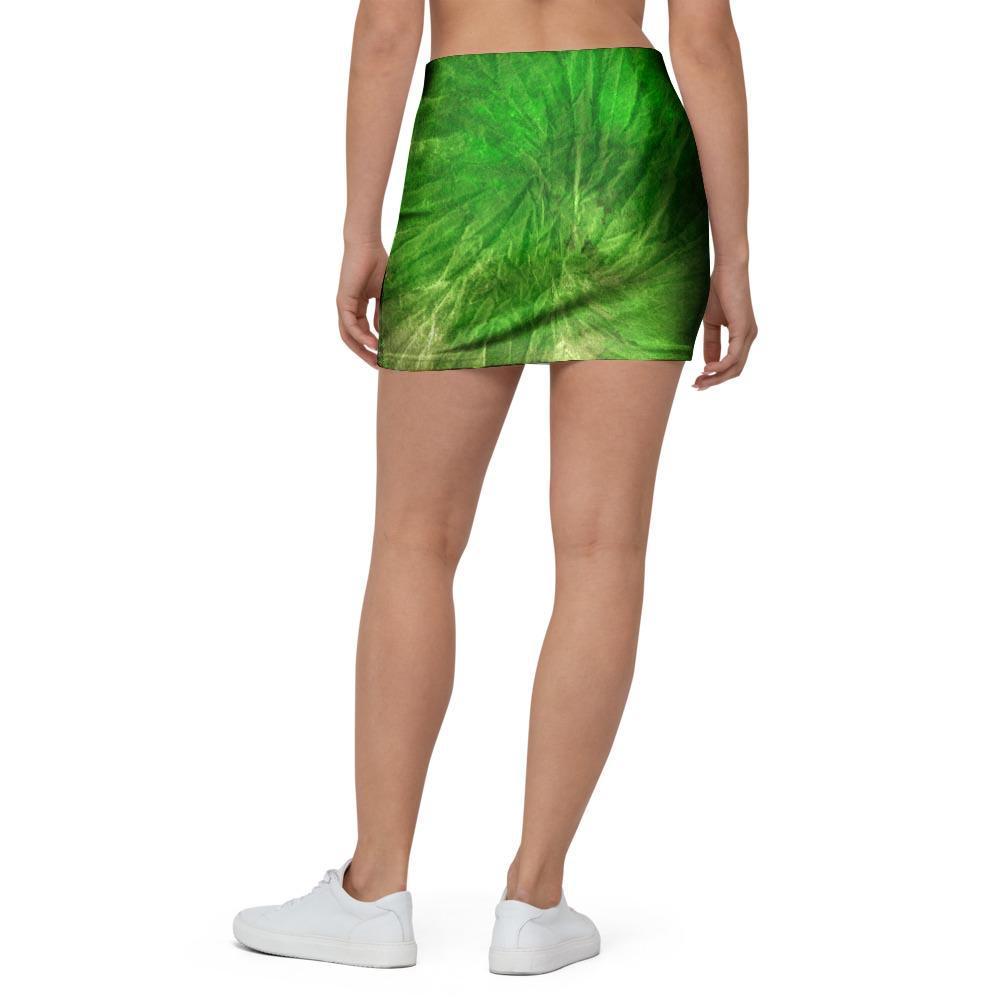 Emerald Green Tie Dye Mini Skirt-grizzshop