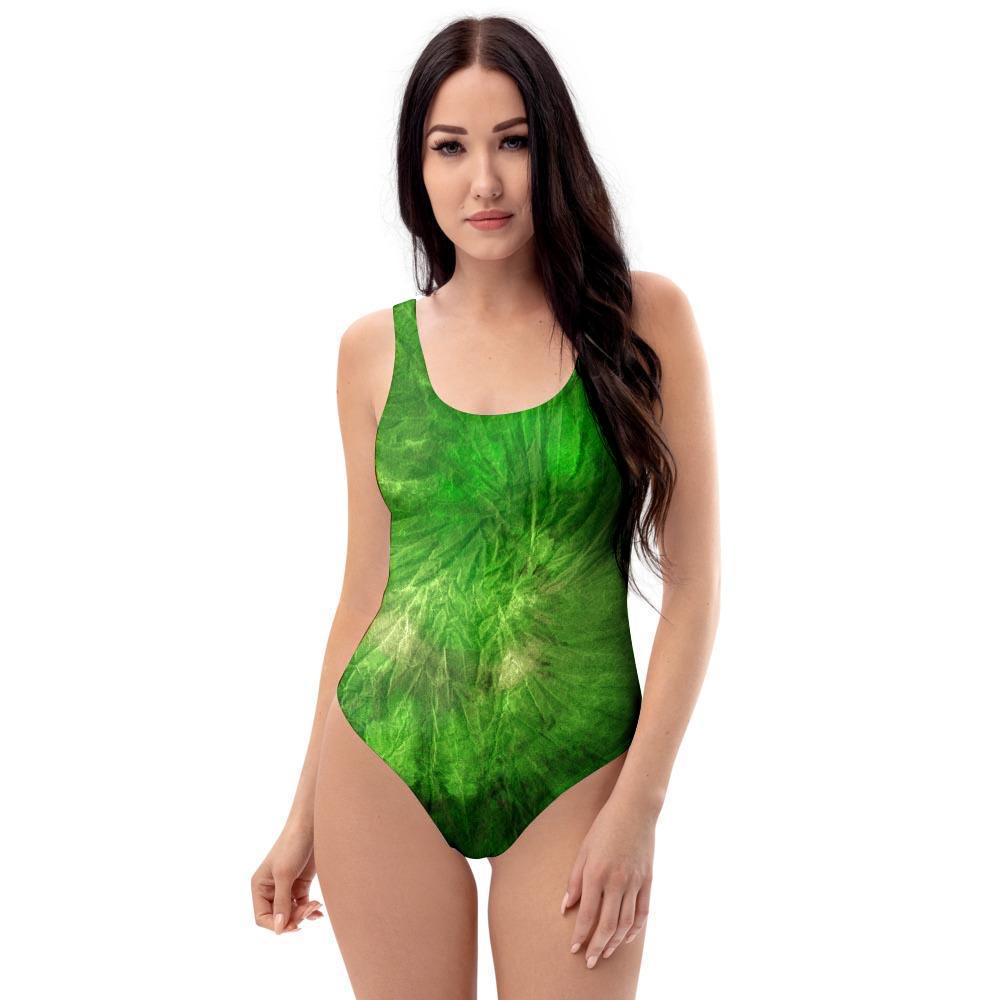 Emerald Green Tie Dye One Piece Swimsuite-grizzshop