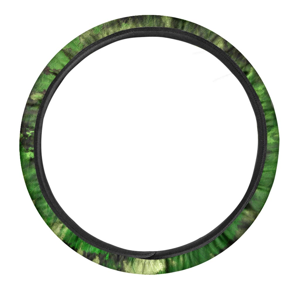 Emerald Green Tie Dye Steering Wheel Cover-grizzshop