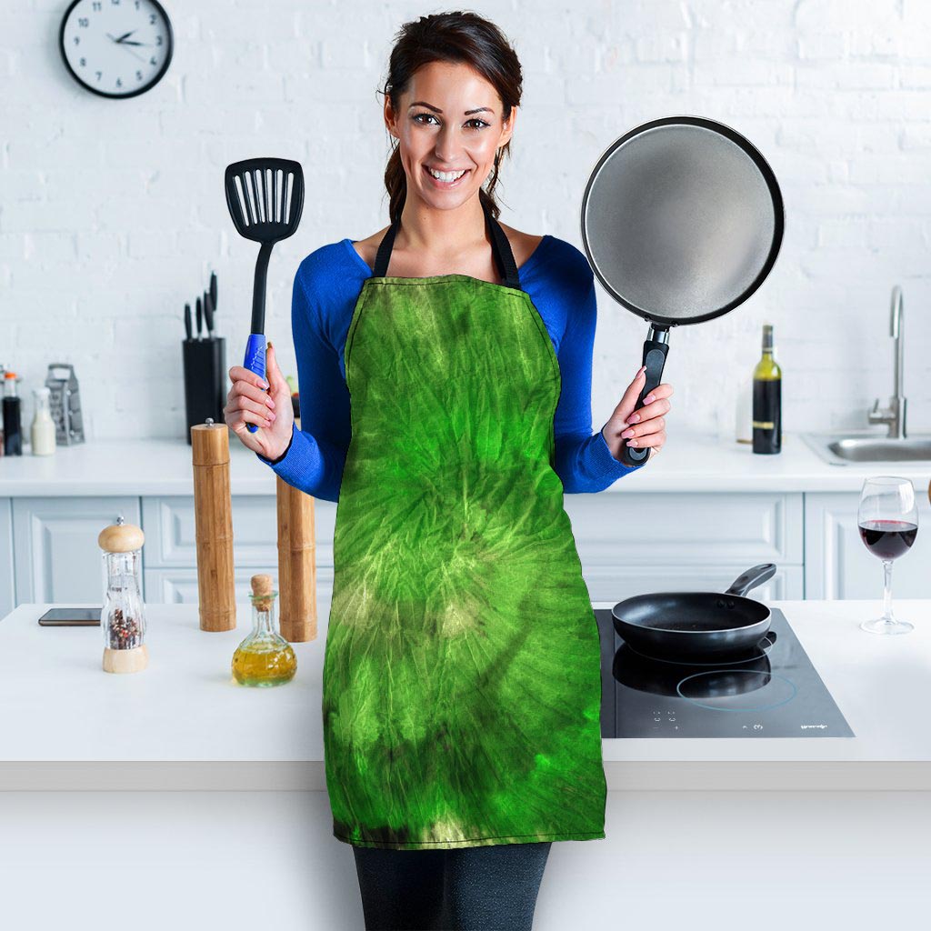 Emerald Green Tie Dye Women's Apron-grizzshop