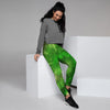 Emerald Green Tie Dye Women's Joggers-grizzshop