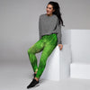 Emerald Green Tie Dye Women's Joggers-grizzshop