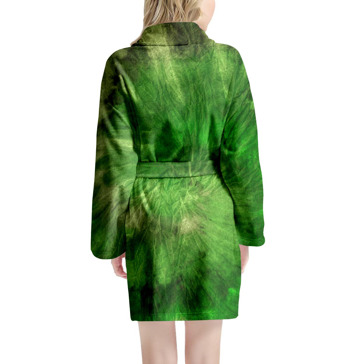 Emerald Green Tie Dye Women's Robe-grizzshop
