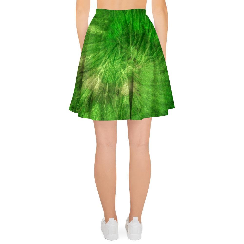 Emerald Green Tie Dye Women's Skirt-grizzshop