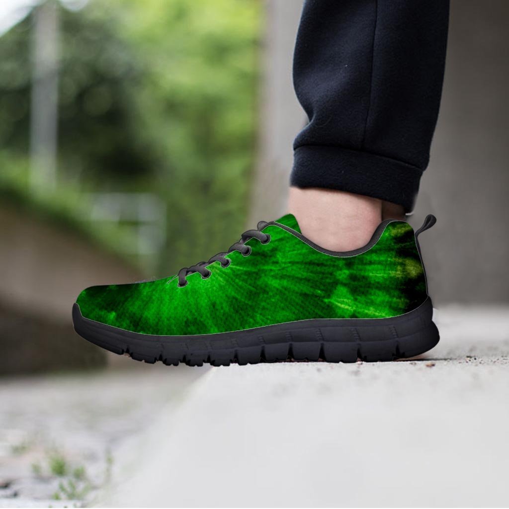 Emerald Green Tie Dye Women's Sneakers-grizzshop