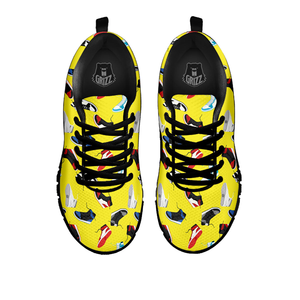 Emo Shoes Print Pattern Black Sneaker-grizzshop