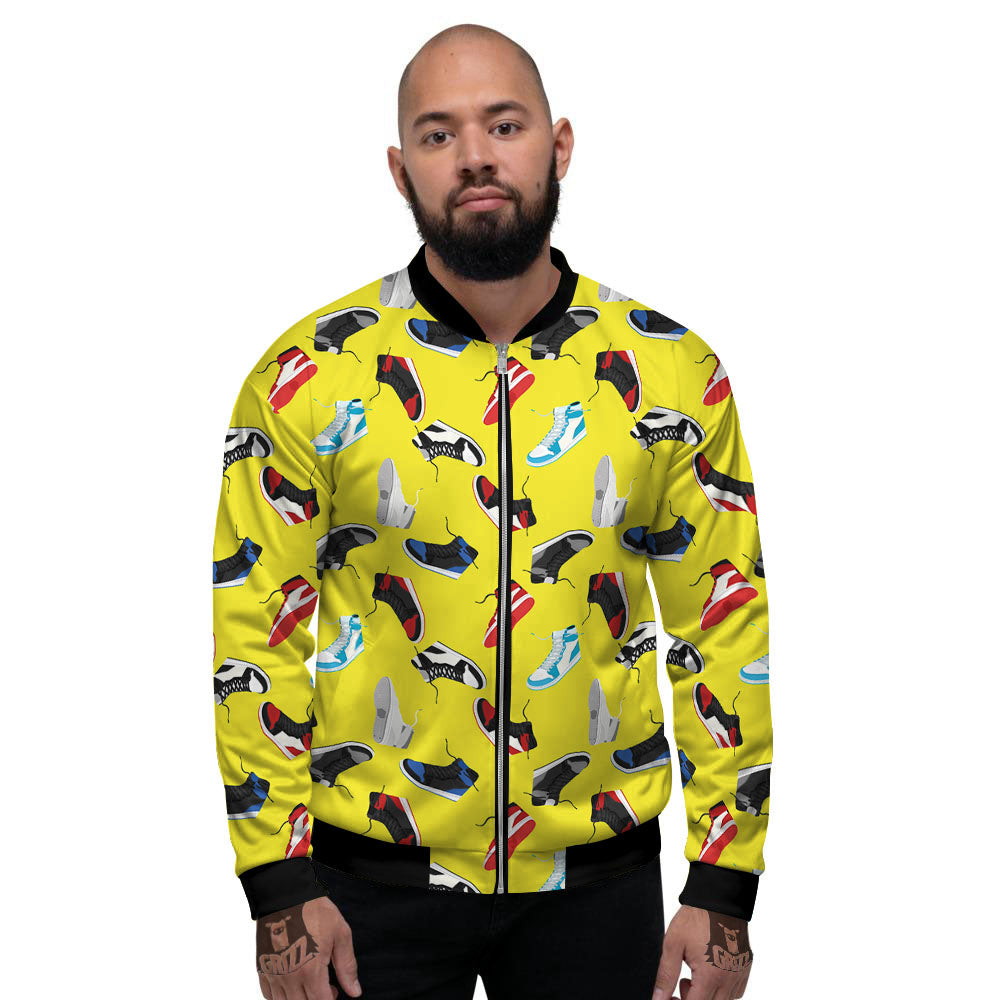 Emo Shoes Print Pattern Men's Bomber Jacket-grizzshop