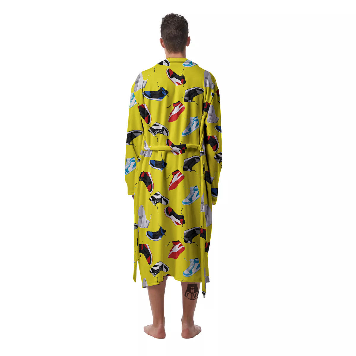 Emo Shoes Print Pattern Men's Robe-grizzshop