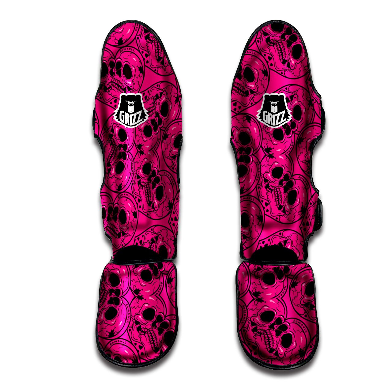 Emo Symbols Pink Print Pattern Muay Thai Shin Guards-grizzshop