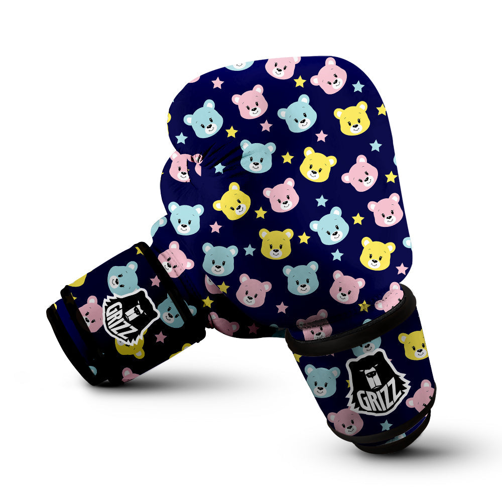 Emoji Bear Print Pattern Boxing Gloves-grizzshop