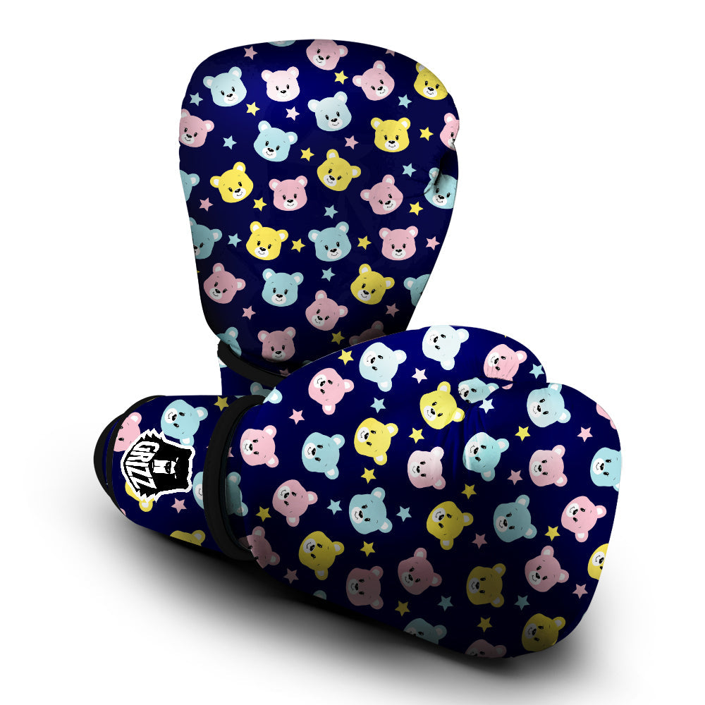 Emoji Bear Print Pattern Boxing Gloves-grizzshop