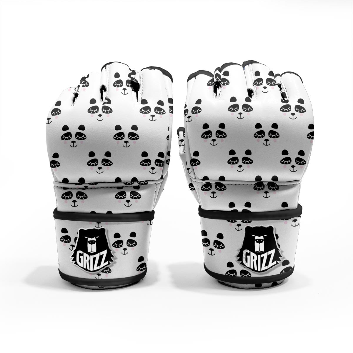 Emoji Bear Sleeping Print Pattern MMA Gloves-grizzshop