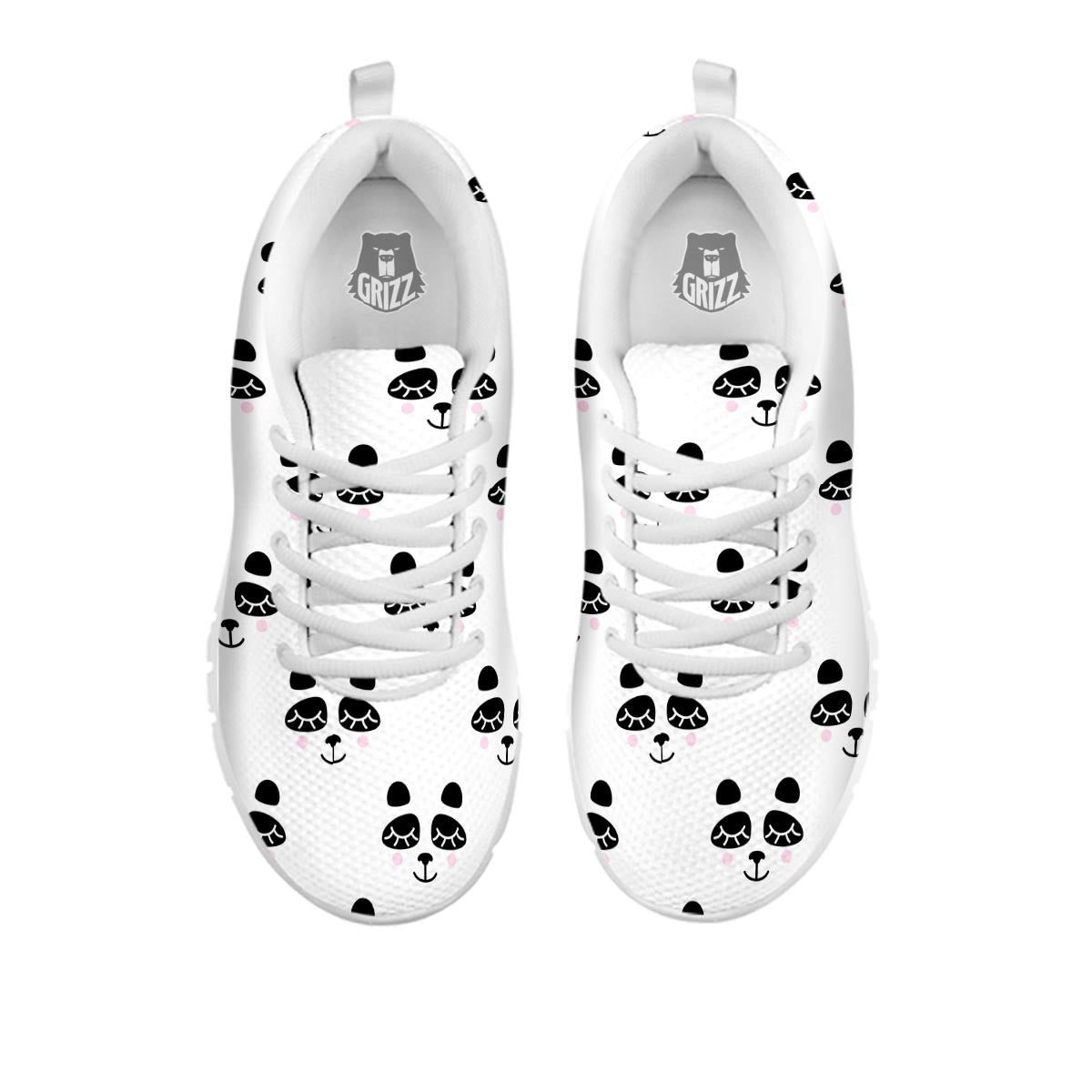 Emoji Bear Sleeping Print Pattern White Sneaker-grizzshop
