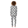 Emoji Bear Sleeping Print Pattern Women's Pajamas-grizzshop