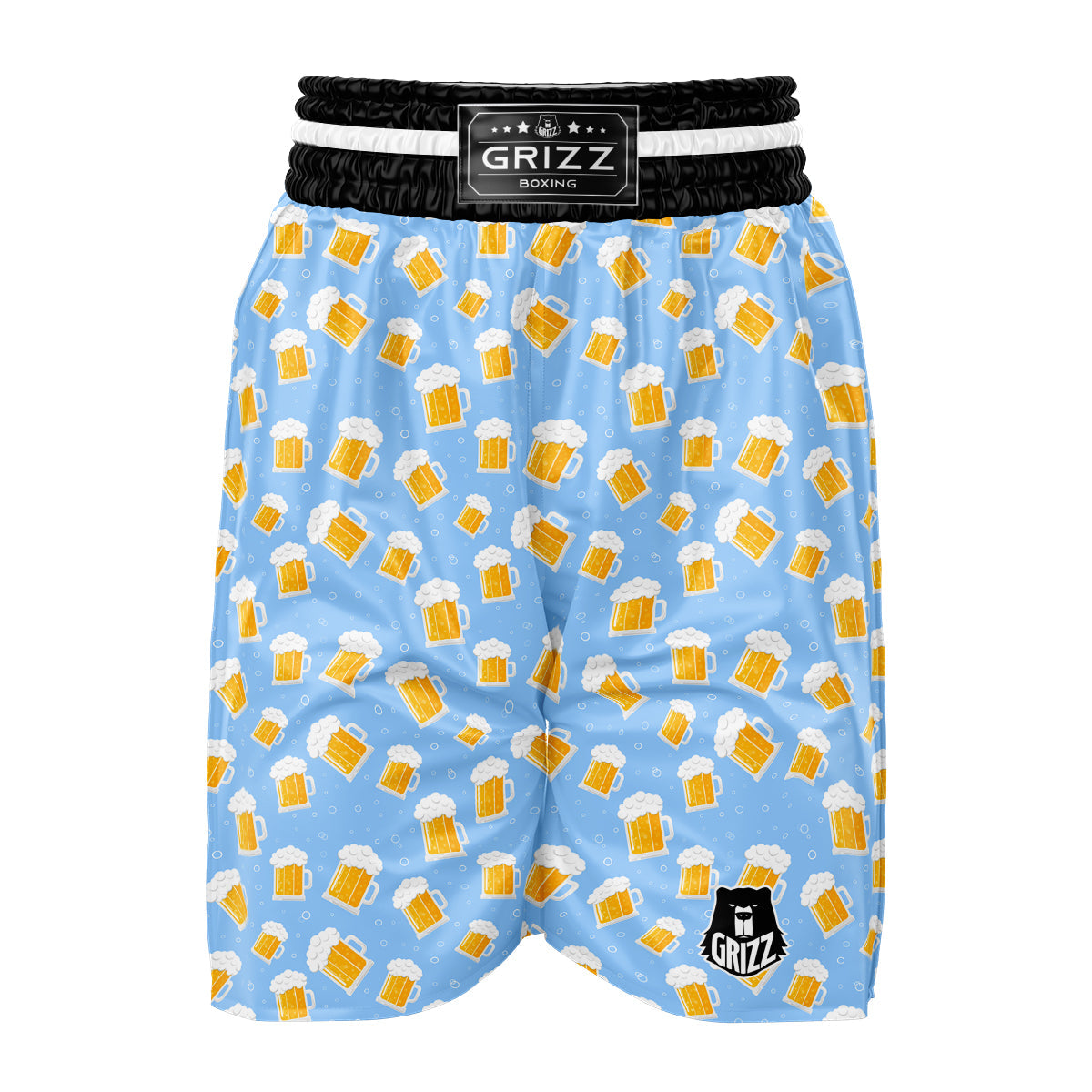 Emoji Beer Print Pattern Boxing Shorts-grizzshop