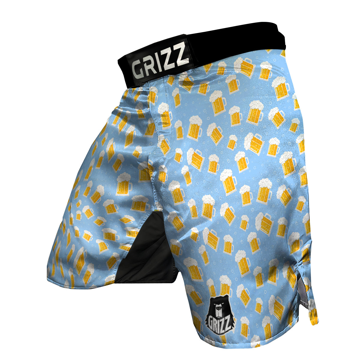 Emoji Beer Print Pattern MMA Shorts-grizzshop